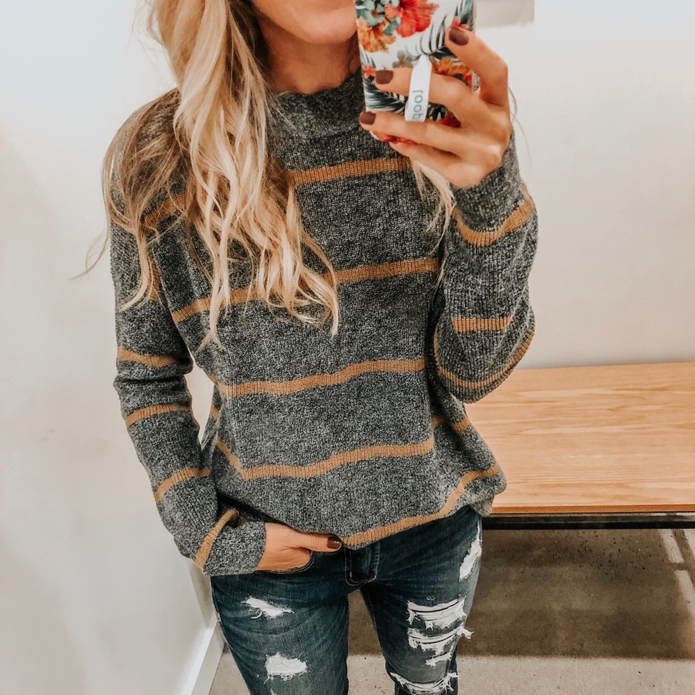 ⚡️AE | Striped Jegging Pullover Sweater